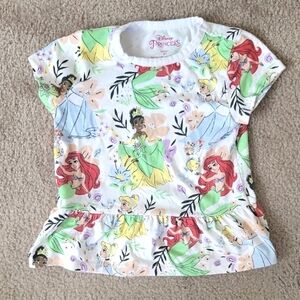 Disney Princess Printed Girls Toddler Peplum Tshirt - Size 3T
